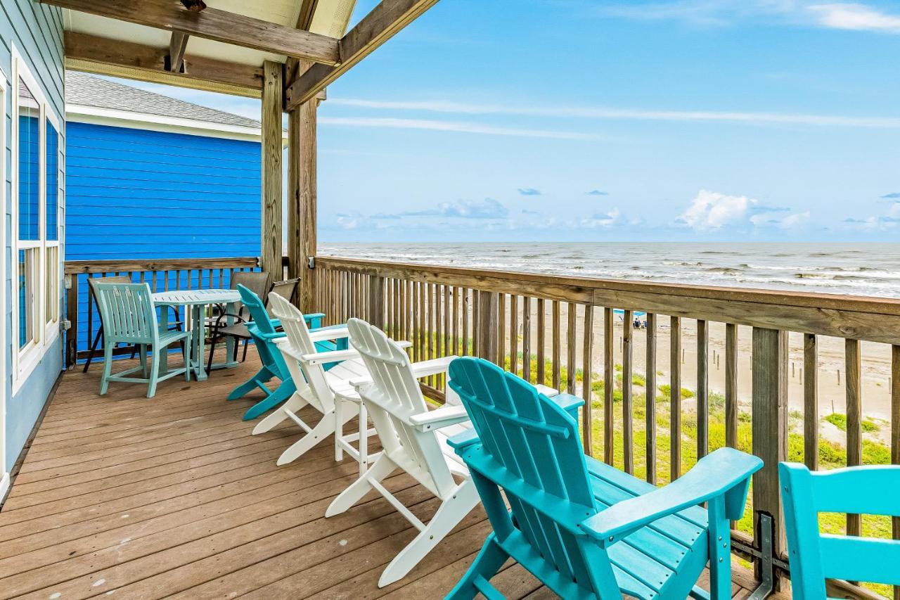 8-Mile Beachfront Villa Galveston Eksteriør bilde